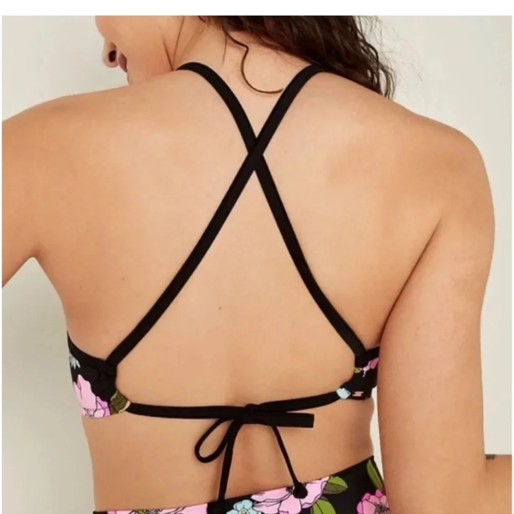 2pcs Swim Bikini Set Victoria's Secret Floral Retro Ultimate Gym Pinup PINK XL/L